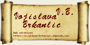Vojislava Brkanlić vizit kartica
